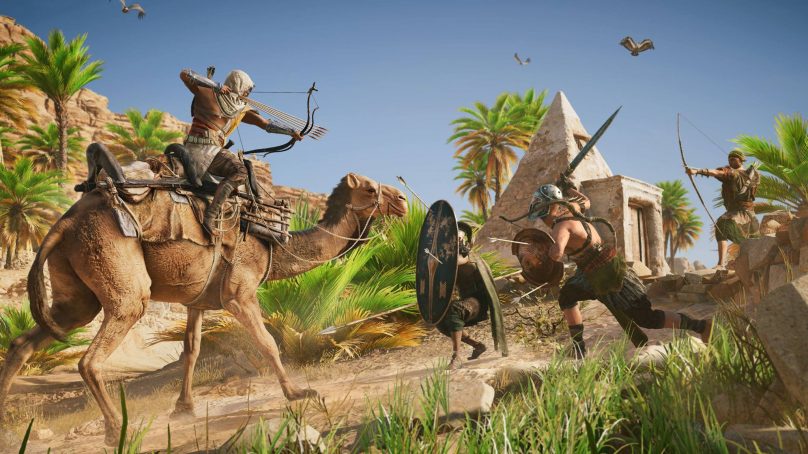 إستعراض لعبة Assassin’s Creed Origins بدقة 4K عبر منصة Xbox One X