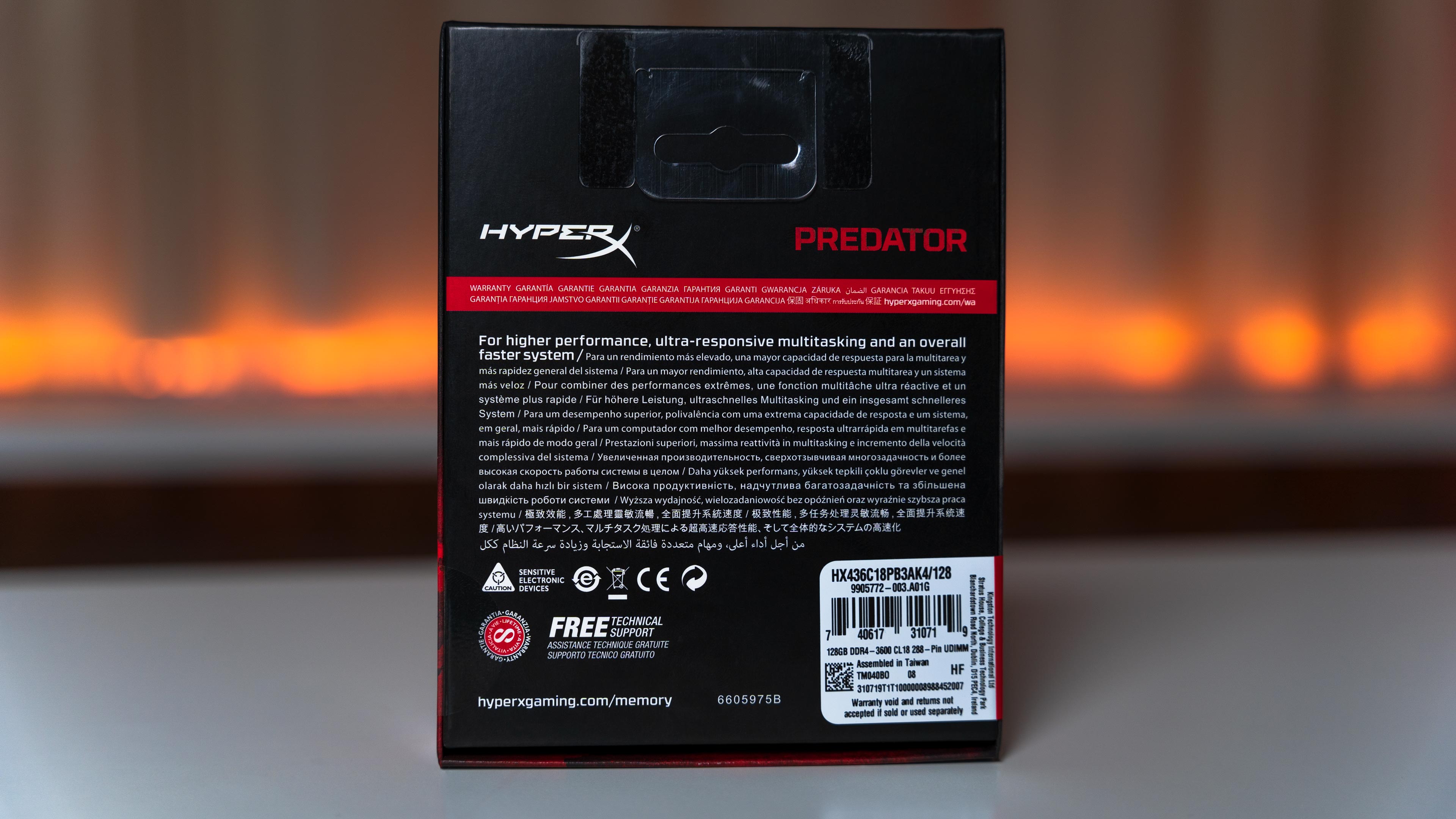 HyperX Predator RGB 3600Mhz 128GB Quad Kit (3)