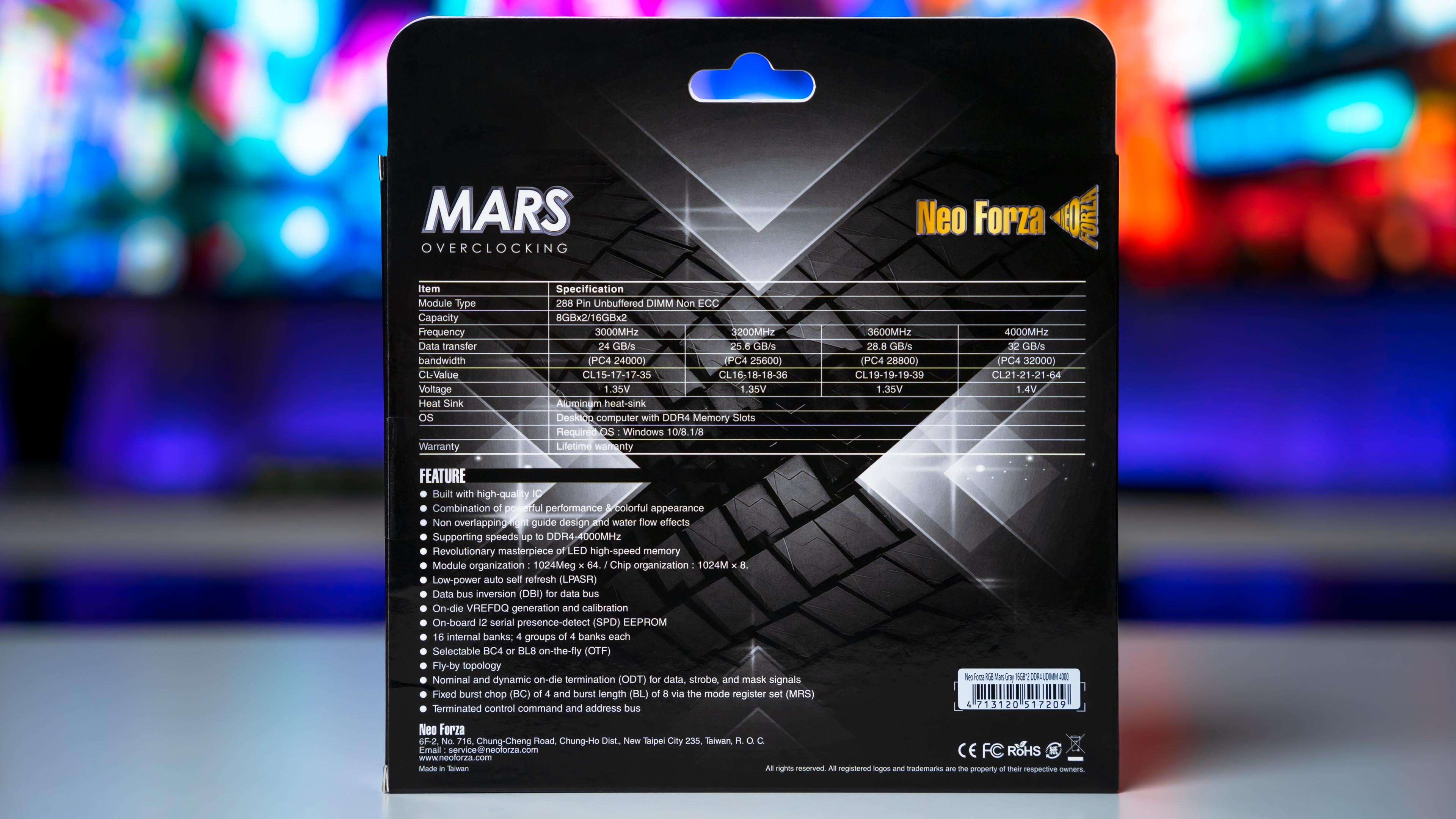 Neo Forza Mars 32GB DDR4 4000MHz Box (3)
