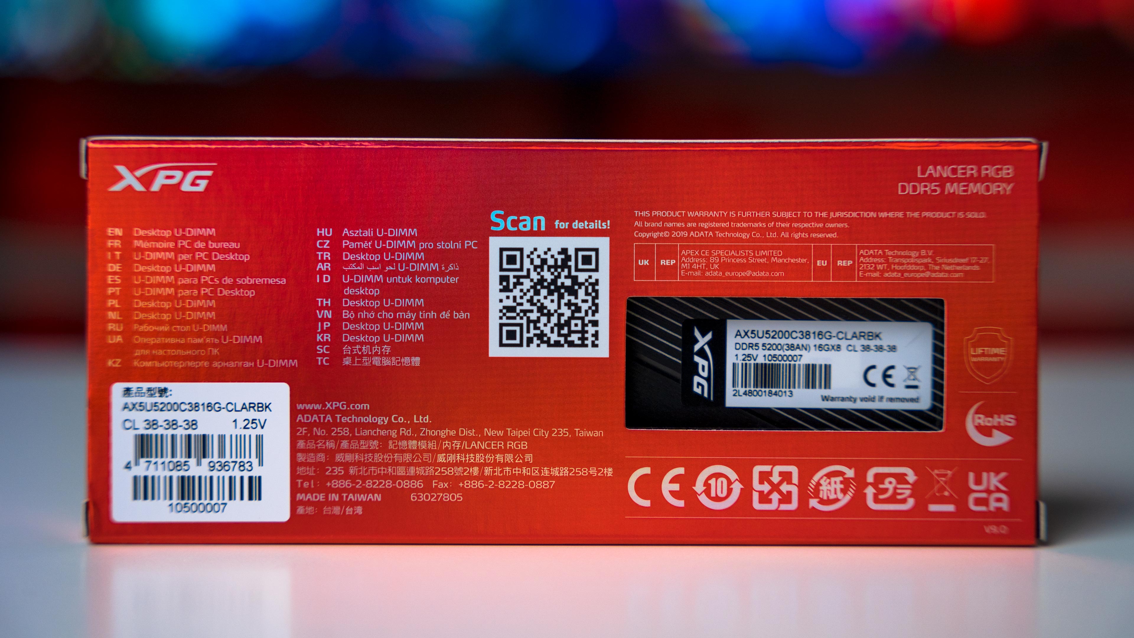 XPG Lancer RGB DDR5 5200Mhz Box (3)