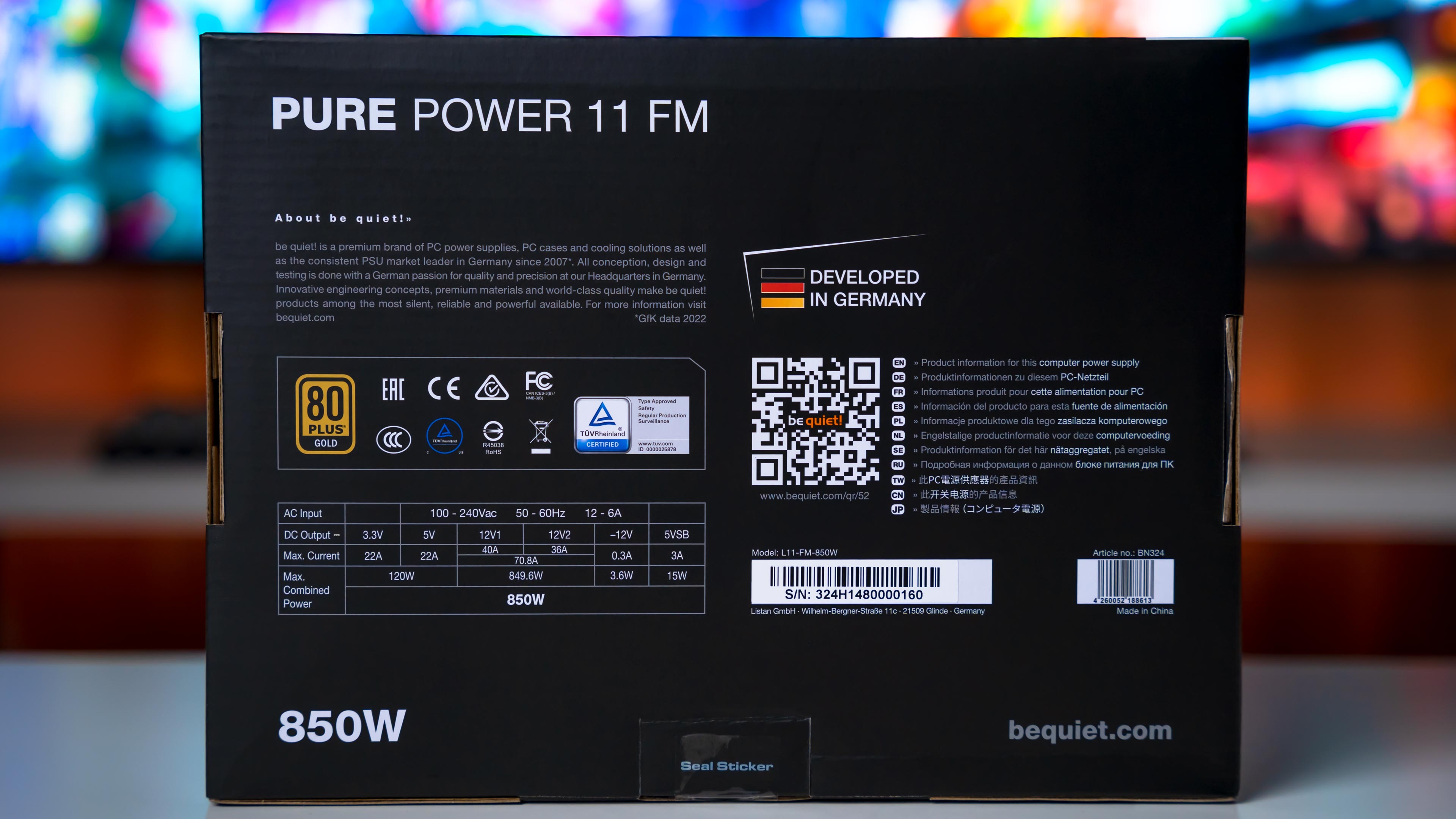 Be Quiet! Pure Power 11 FM 850W Box (4)