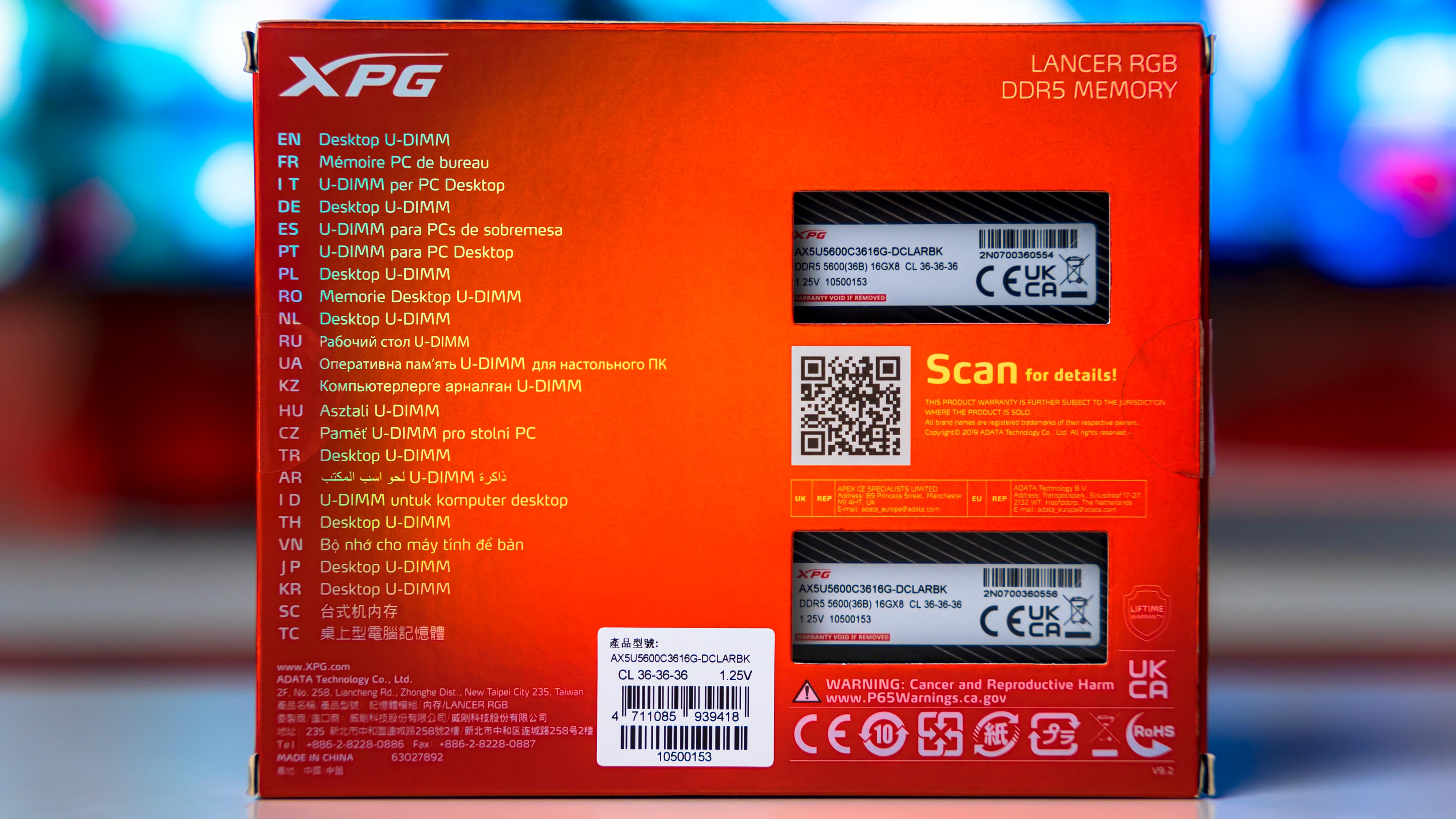 XPG Lancer RGB DDR5 5600Mhz Box (5)