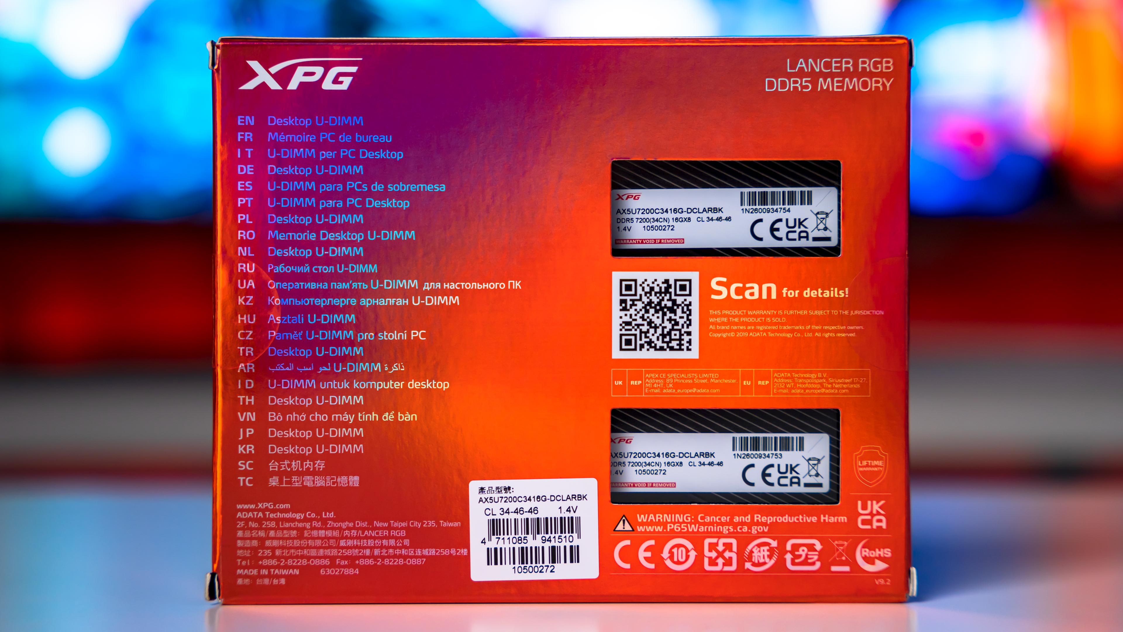 XPG Lancer RGB DDR5 7200MHz Box (3)