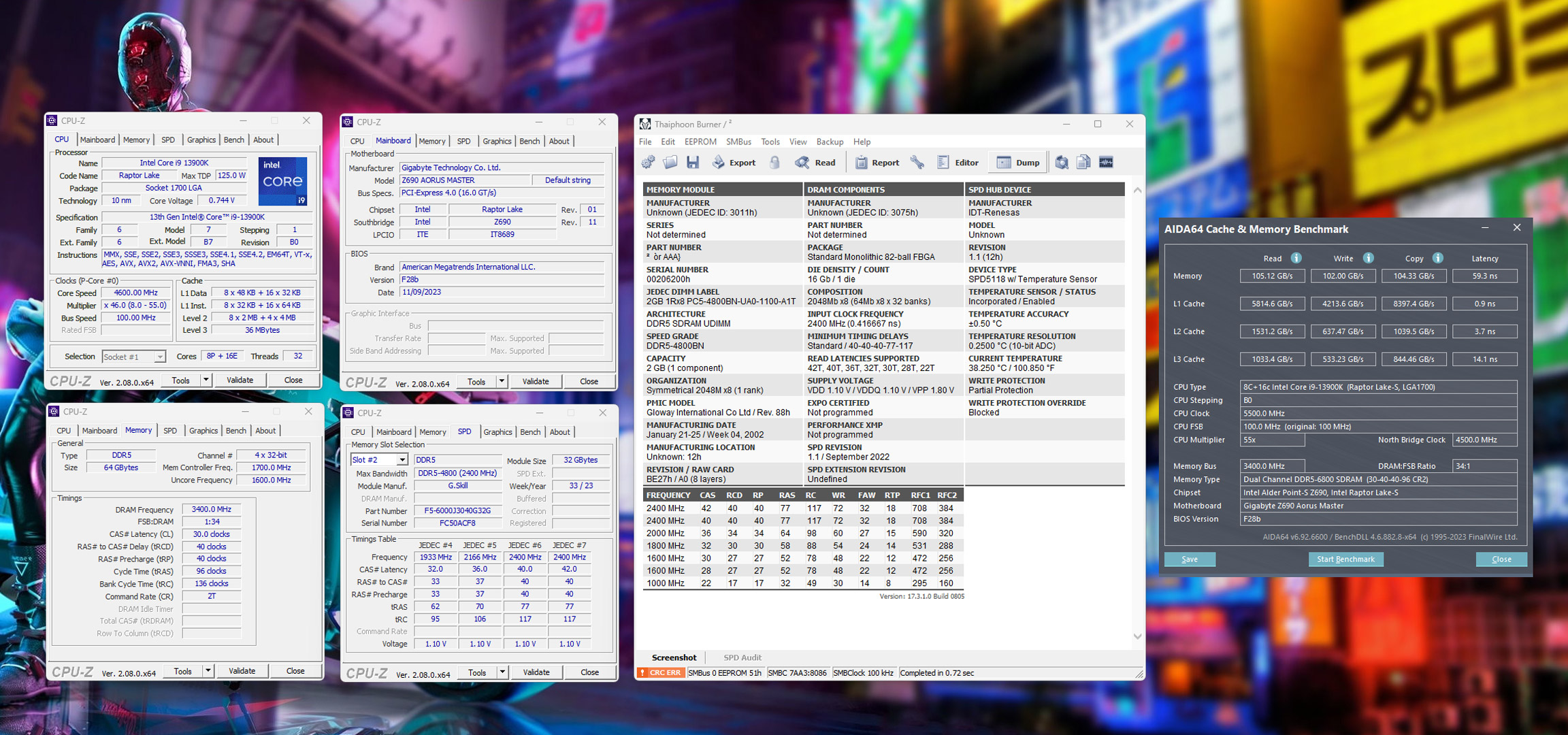 GSkill Flare X5 DDR5 6000MHz Overclocking Intel 6800Mhz