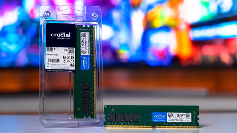 مراجعة ذواكر Crucial DDR4 2666Mhz 32GB Dual Kit