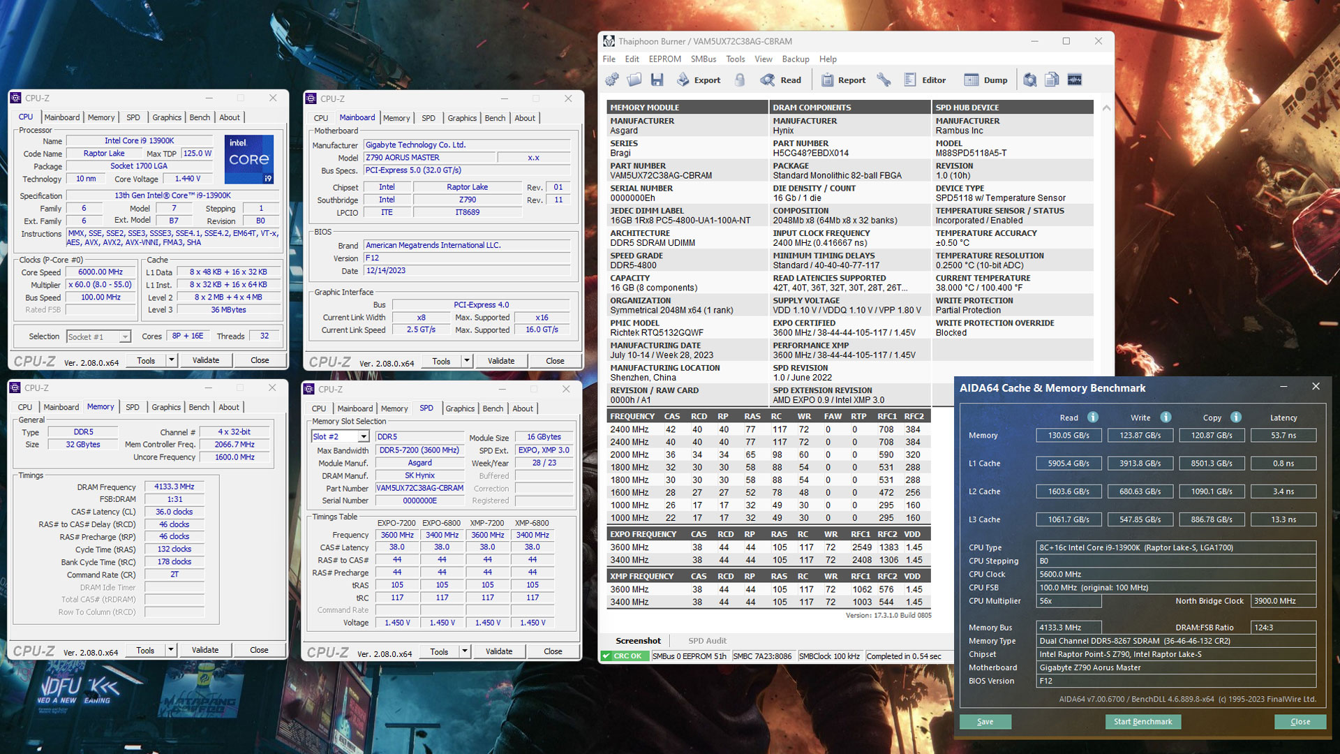 Asgard Bargi RGB DDR5 32GB 7200Mhz Intel Overclocking 2-Dimm 8266Mhz