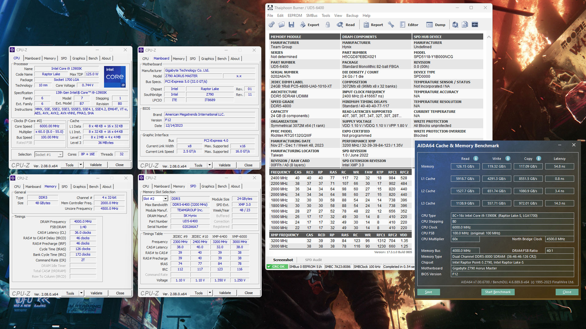 TeamGroup Delta RGB DDR5 6400Mhz 2x24GB Intel Overclocking 8000MHz