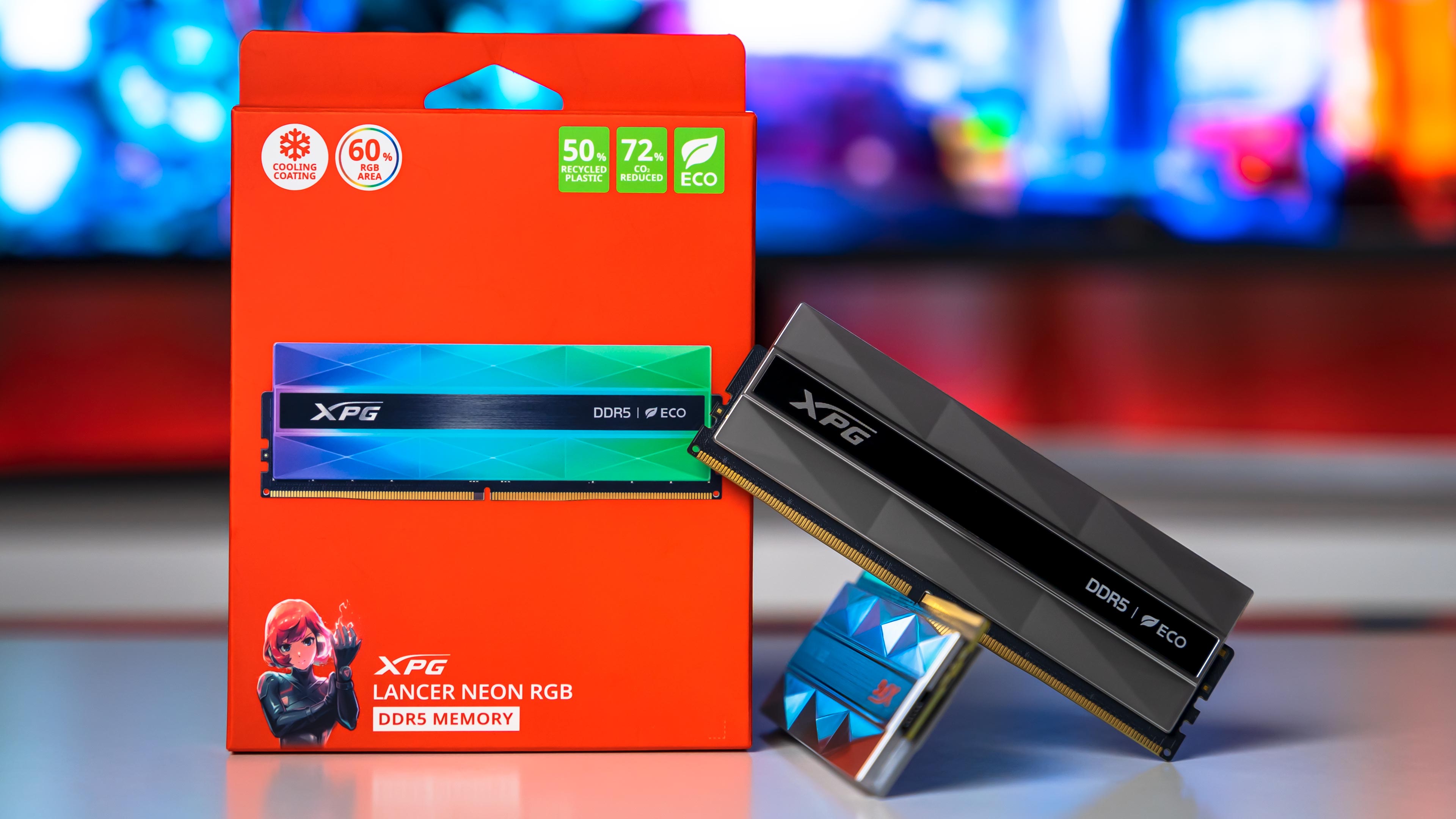 XPG Lancer Neon RGB DDR5 7200MHz 2x16GB XPG Lancer Neon RGB DDR5 7200MHz 2x16GB