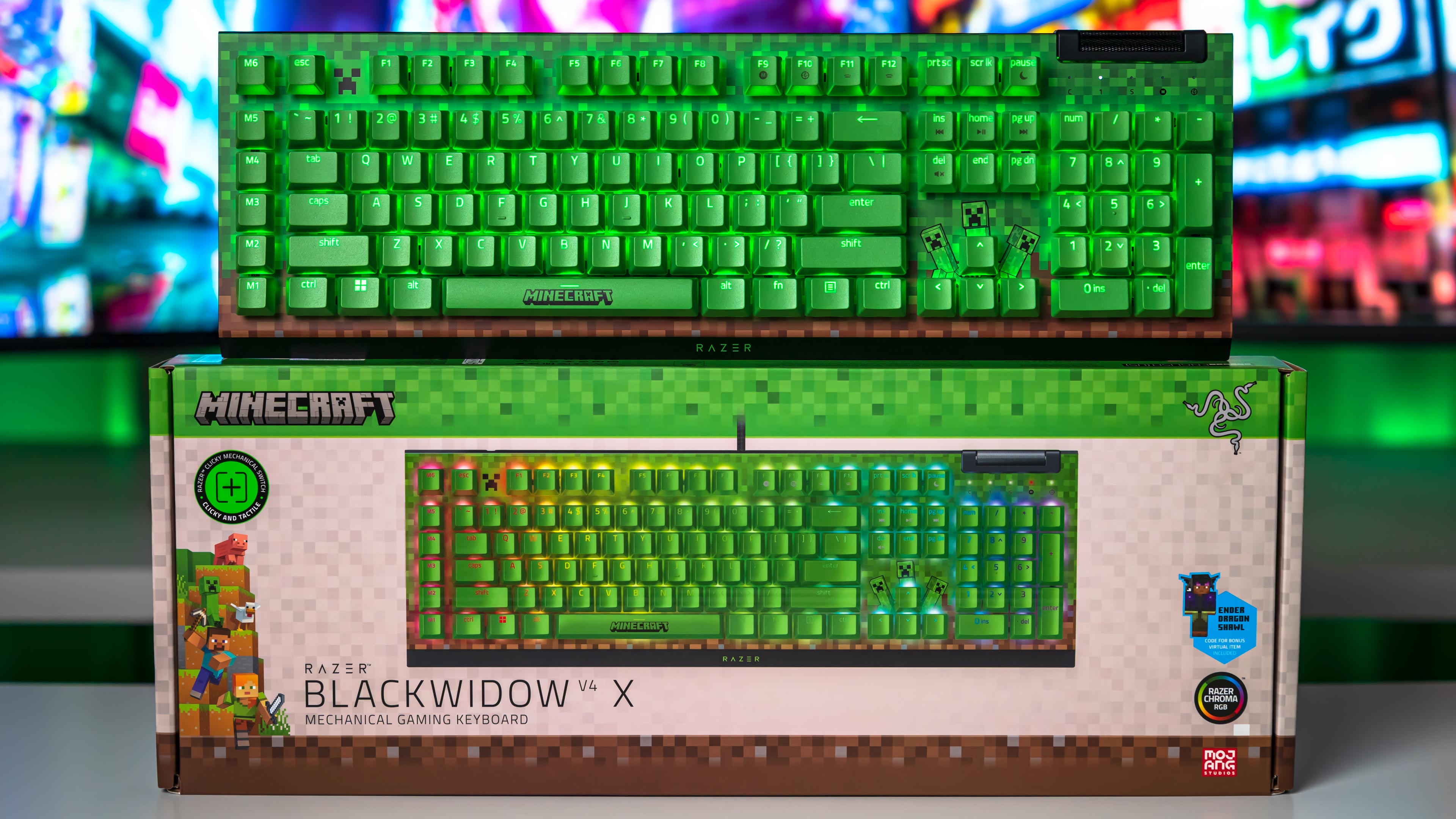 Razer Blackwidow V4 X Minecraft Edition Razer Blackwidow V4 X Minecraft Edition