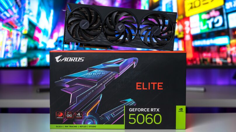 مراجعة البطاقة الرسومية Aorus RTX 5060 Elite