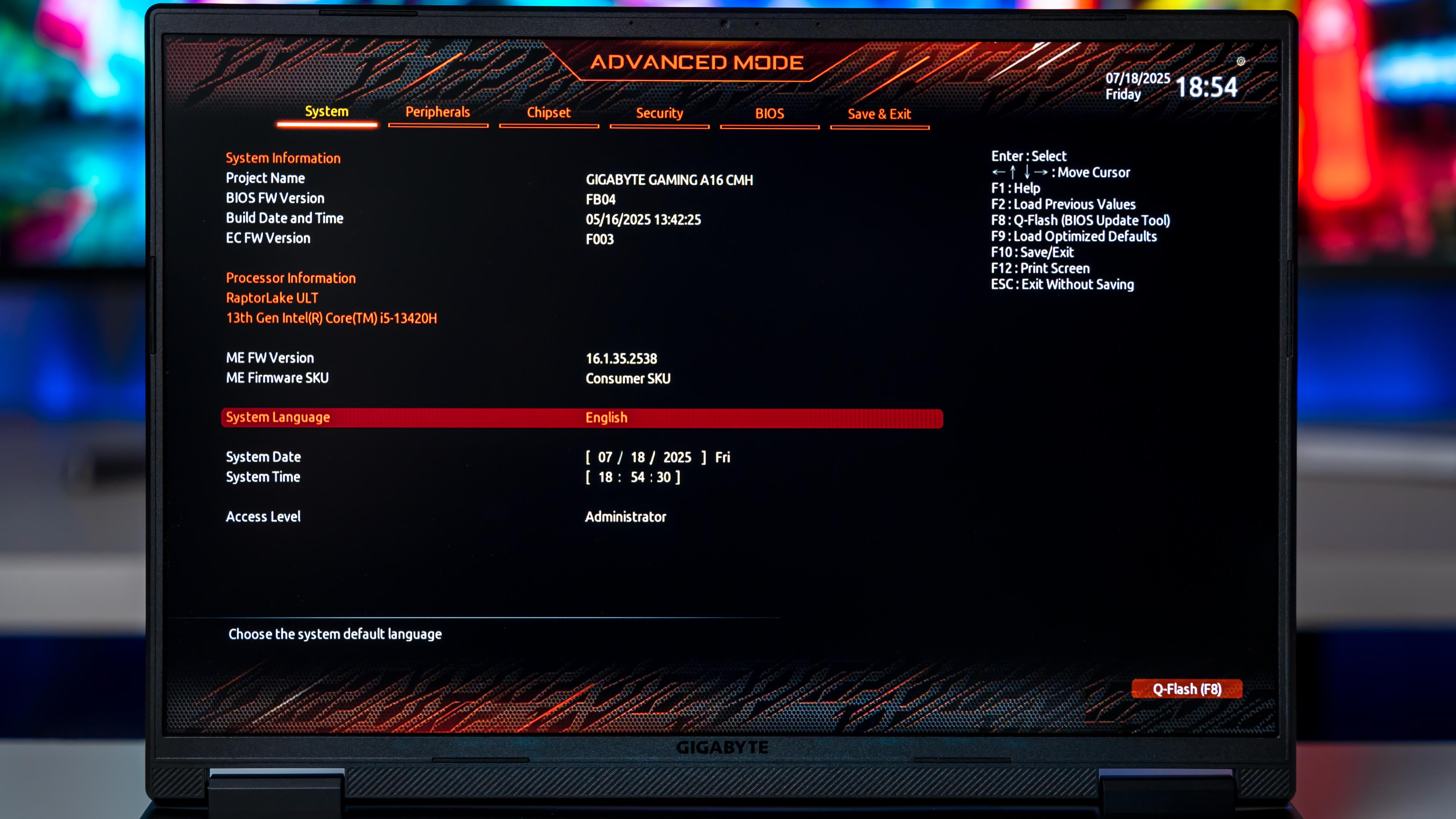 Gigabyte Gaming A16 Bios (1)