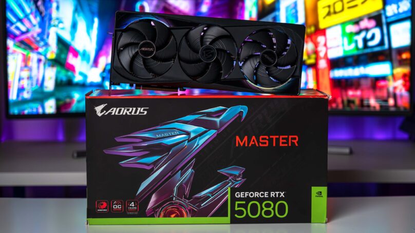 مراجعة Aorus RTX 5080 Master : تصميم قوي مع شاشة LCD