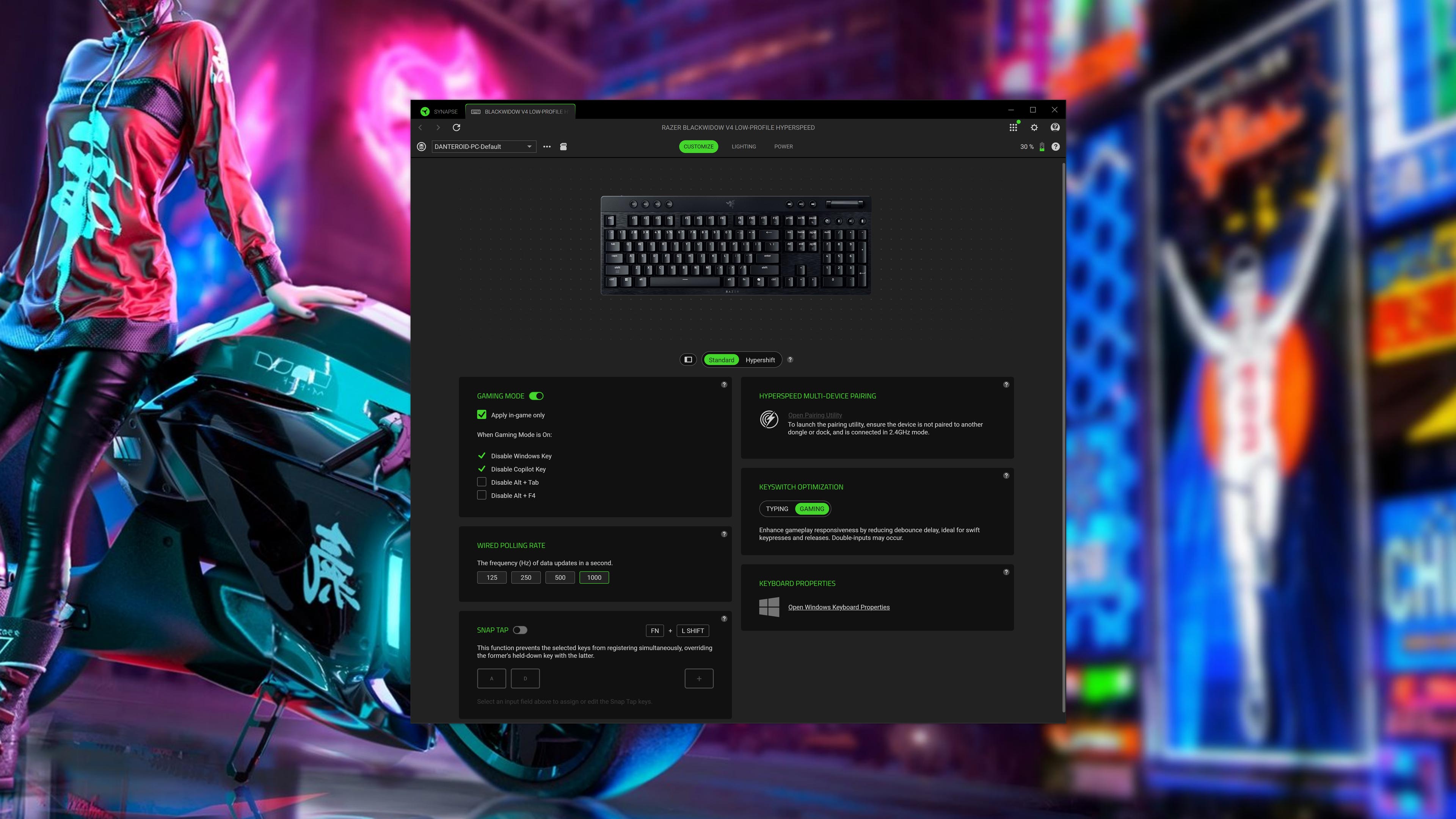 Razer BlackWidow V4 Low Profile HyperSpeed Synapse (2)