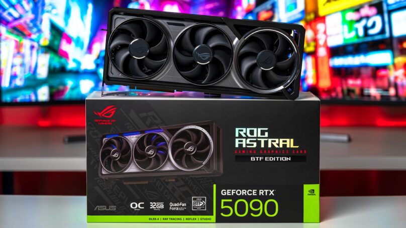 مراجعة ASUS ROG Astral RTX 5090 BTF Edition : الأقوي بدون وصلات